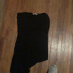 Cotten t short short in front long in back kinda like a dress shirt